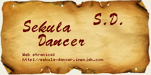 Sekula Dancer vizit kartica